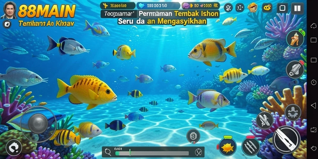 Gameplay menembak ikan yang seru di 88MAIN.