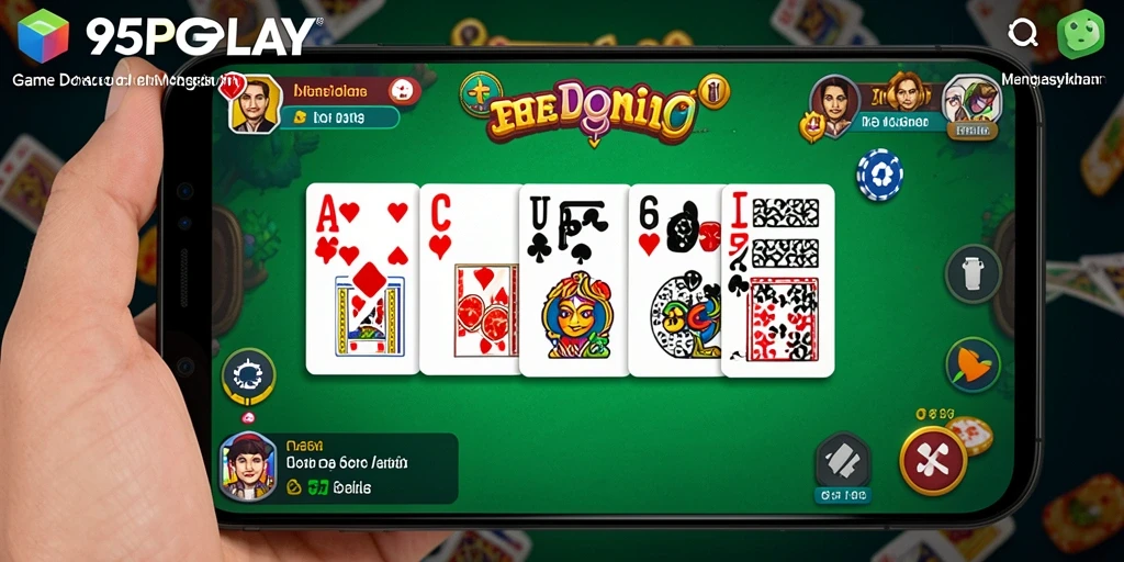 Tampilan gameplay seru di 95PGPLAY yang menampilkan aksi Domino.