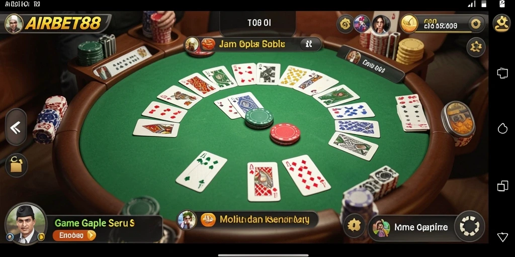 Tampilan gameplay seru Gaple di AIRBET88.