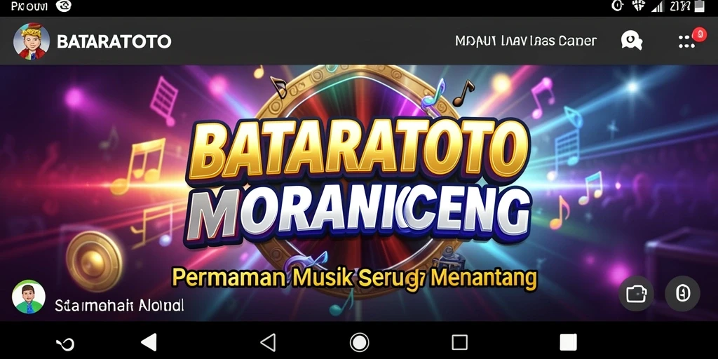 Tampilan gameplay seru dari BATARATOTO dengan berbagai opsi musik.