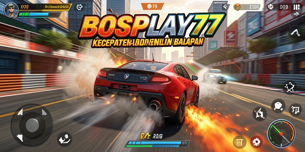 Menampilkan gameplay balapan yang menegangkan di <strong>BOSPLAY77</strong>