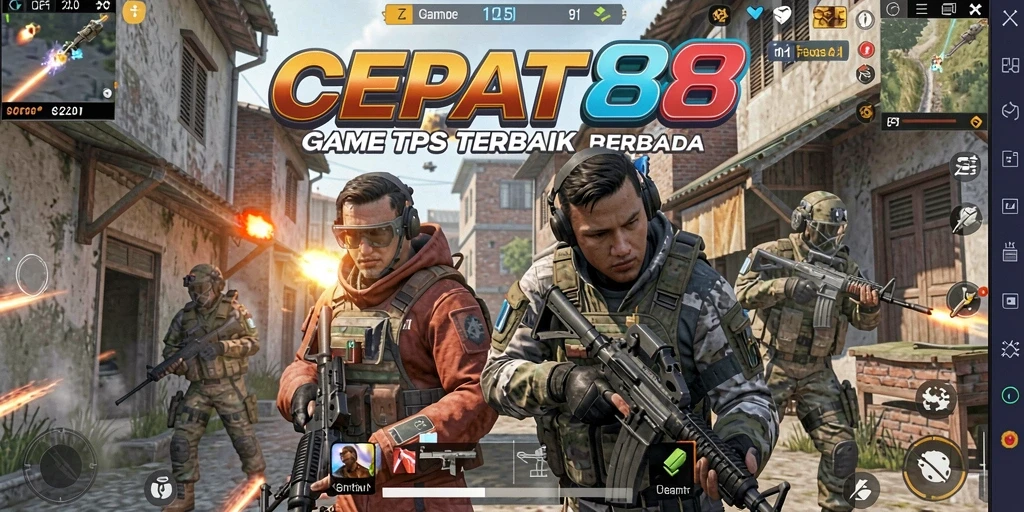 Screenshot gameplay <strong>CEPAT88</strong> yang menampilkan aksi seru dalam mode TPS.