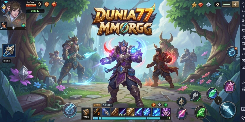 Tangkapan layar DUNIA77 menampilkan gameplay menarik dalam dunia MMORPG.