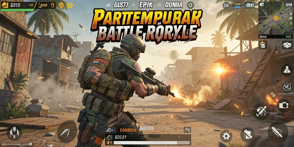 Screenshot gameplay GUS77 dengan pertarungan mendebarkan antara pemain.