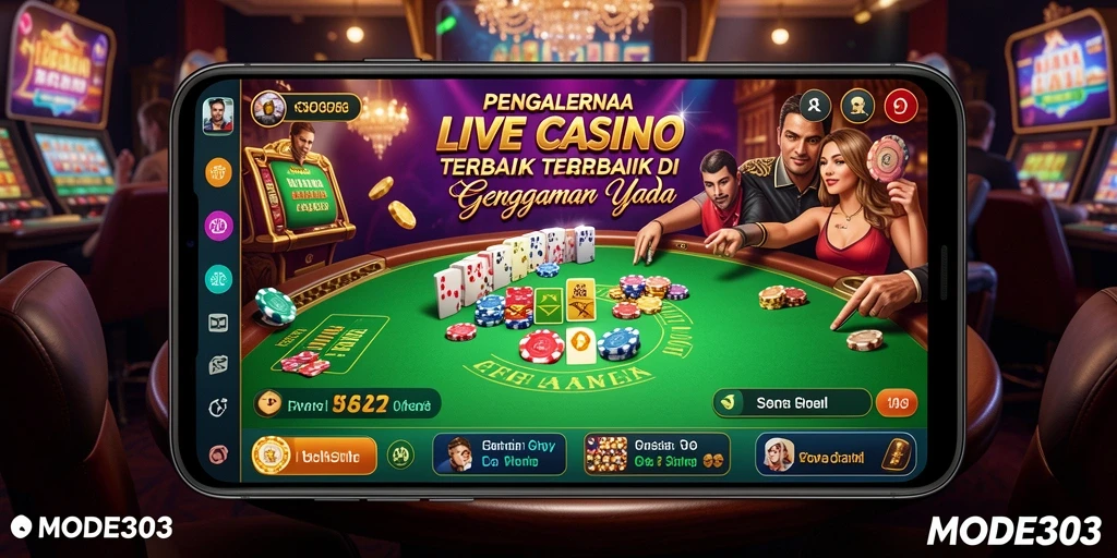 Tampilan gameplay Live Casino yang mendebarkan dengan dealer langsung.
