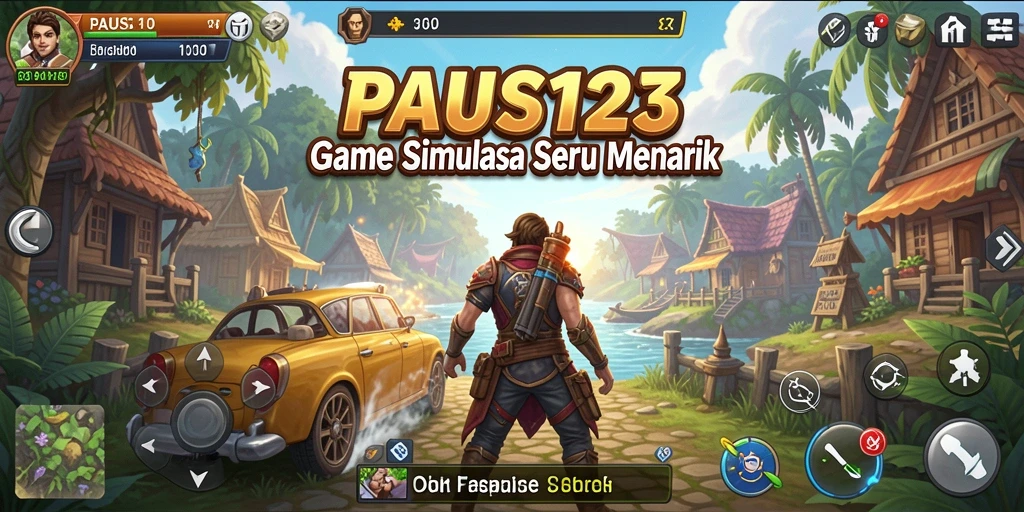 Tampilan gameplay utama PAUS123 dengan elemen simulasi menarik.