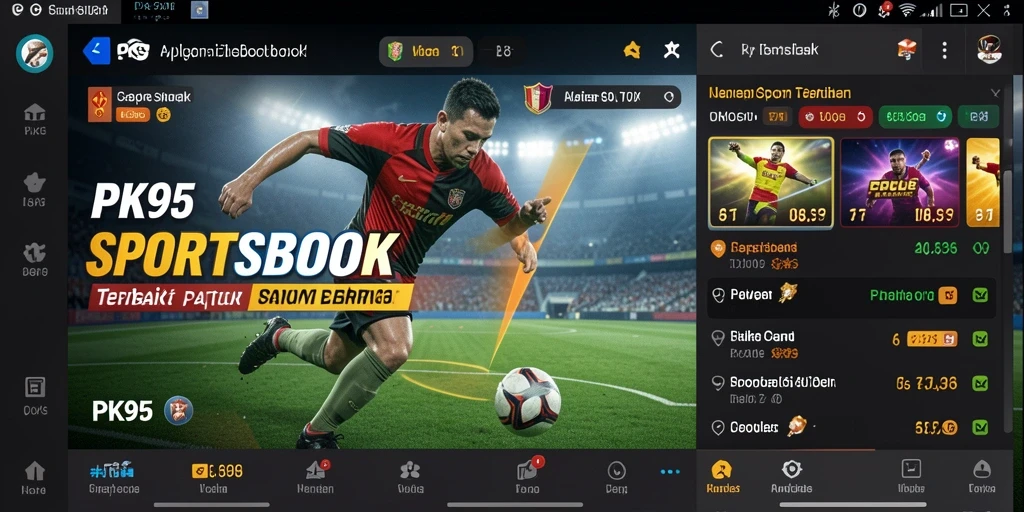Tampilan screenshot PK95 menampilkan pengalaman taruhan olahraga yang interaktif dan menarik.