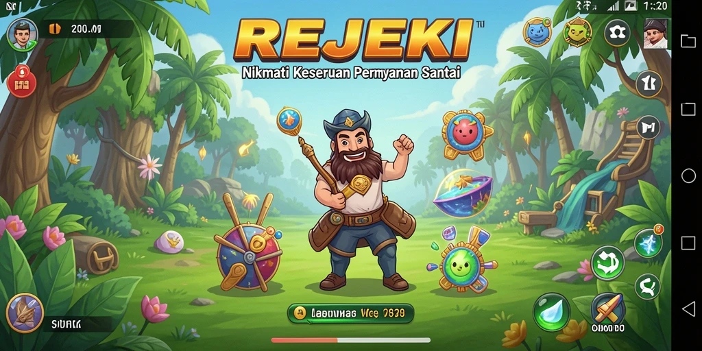Screenshot dari gameplay seru REJEKI yang penuh warna.