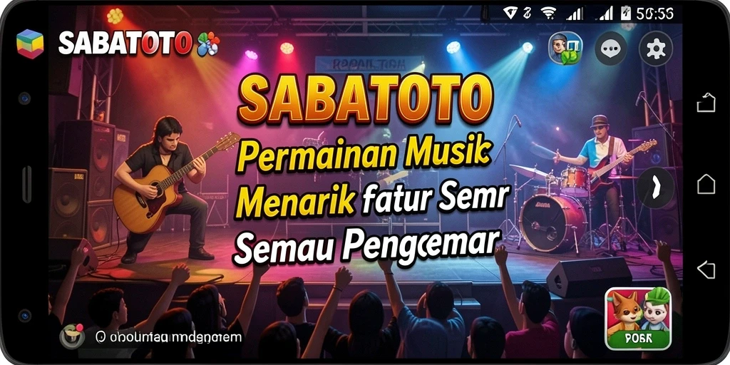 Tampilan gameplay SABATOTO dengan berbagai pilihan musik.
