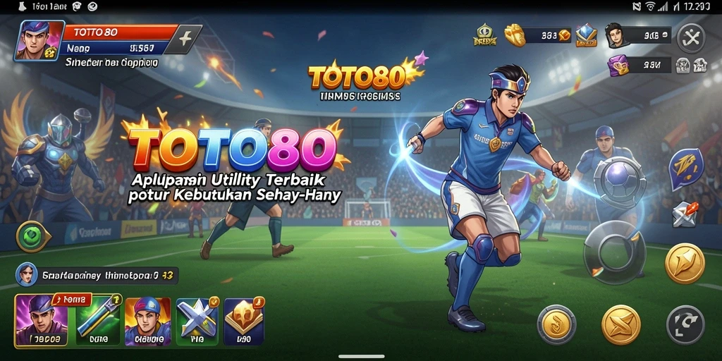 Tampilan antarmuka utama TOTO80 dengan berbagai fitur Utility.